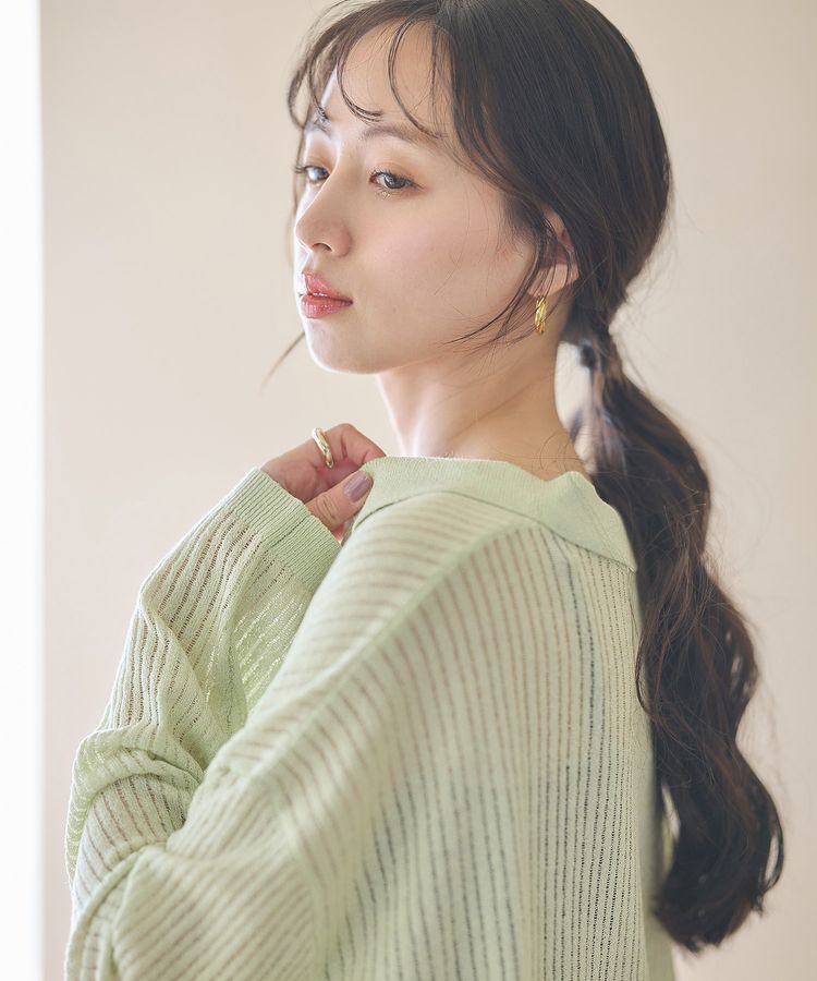 earth music&ecology「スキッパールーズカーディガン」|カーディガン|