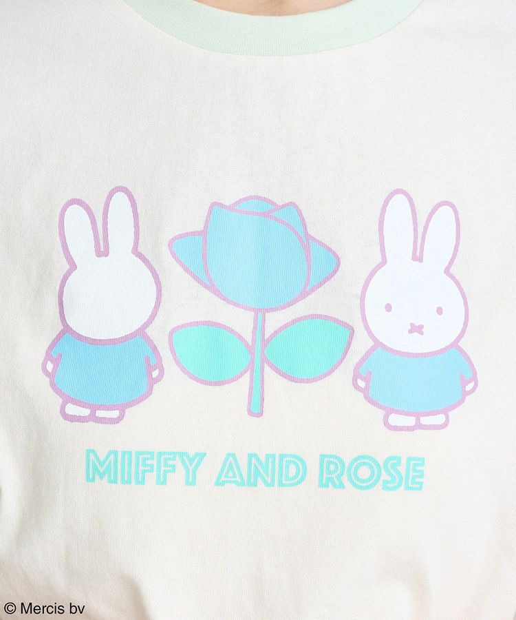 earth music&ecology「miffy/earth Rose ringer Tee」|Tシャツ・カットソー|