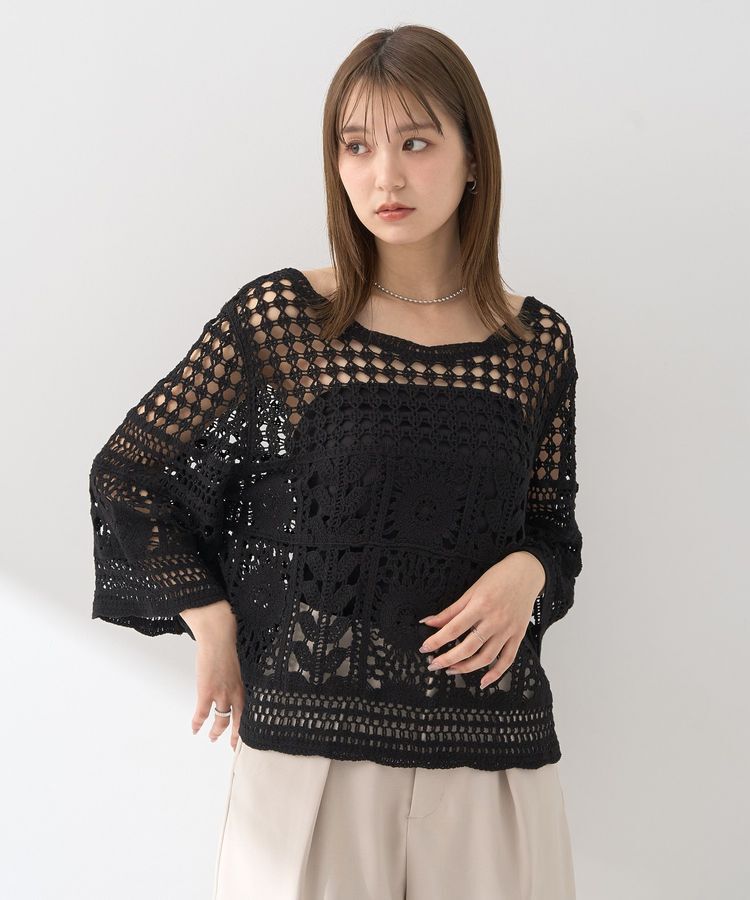 earth music&ecology「クロシェ風プルオーバー」|Tシャツ・カットソー|