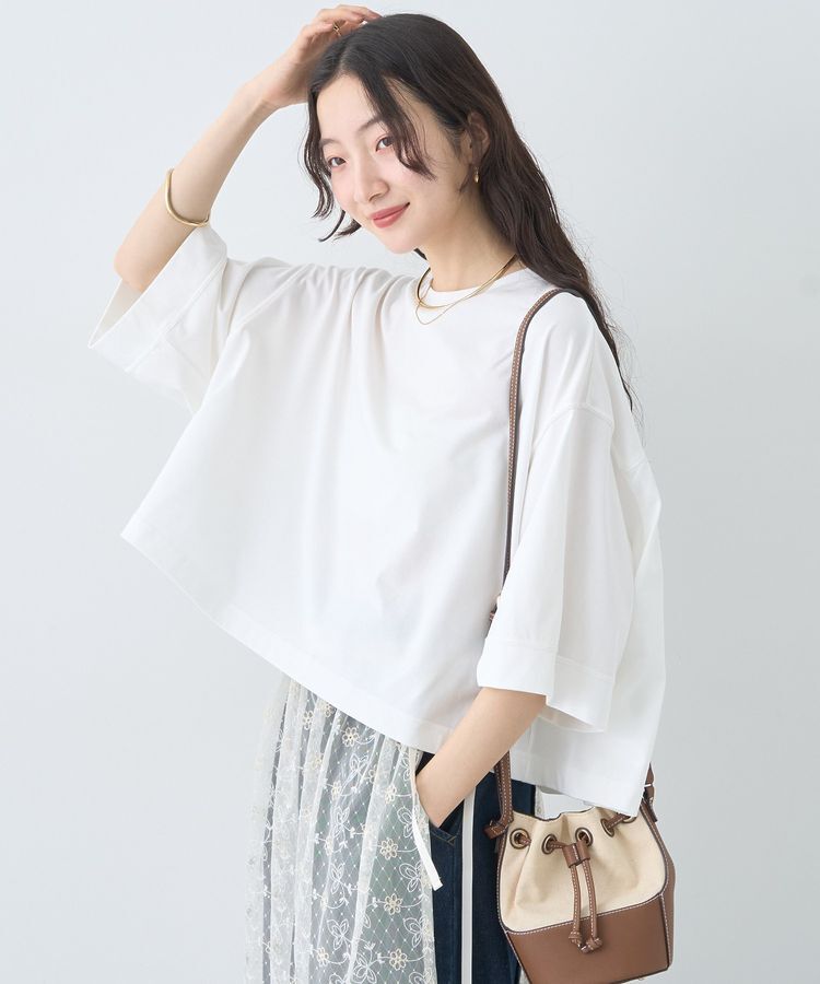 earth music&ecology「バックギャザーTee」|Tシャツ・カットソー|Ivory