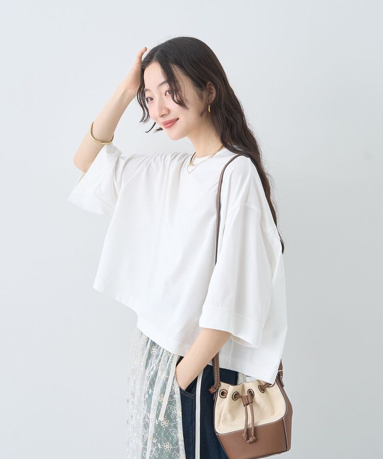 earth music&ecology「バックギャザーTee」|Tシャツ・カットソー|