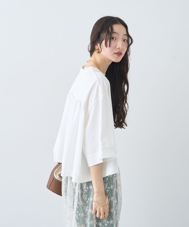 earth music&ecology「バックギャザーTee」|Tシャツ・カットソー|