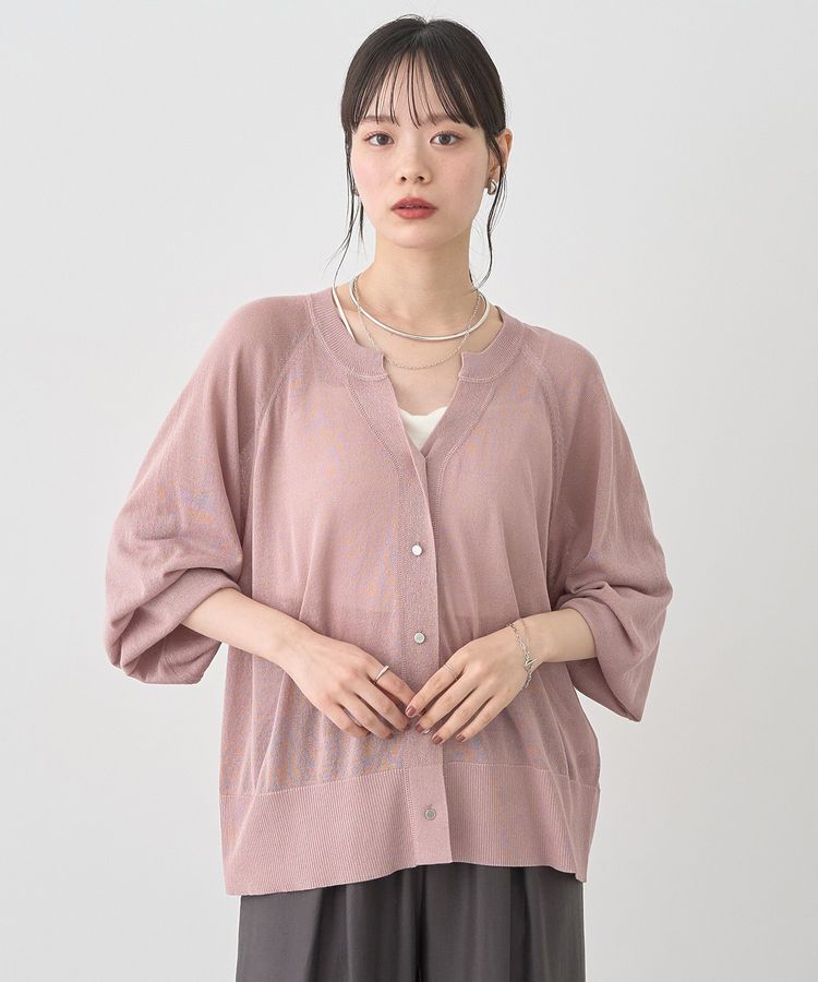 earth music&ecology「キーネックシアーカーディガン」|カーディガン|