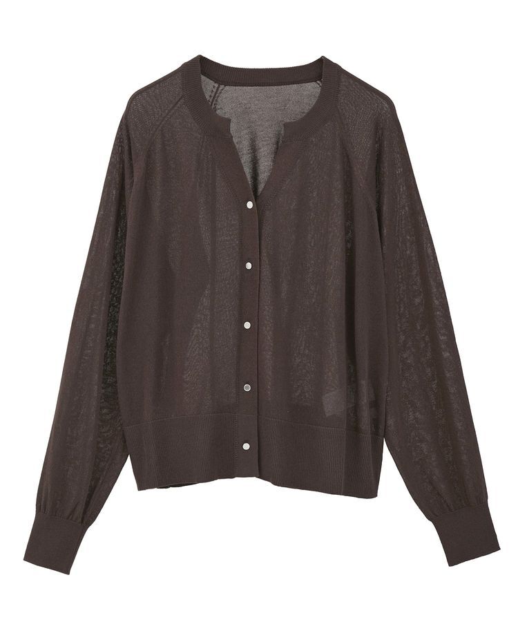 earth music&ecology「キーネックシアーカーディガン」|カーディガン|
