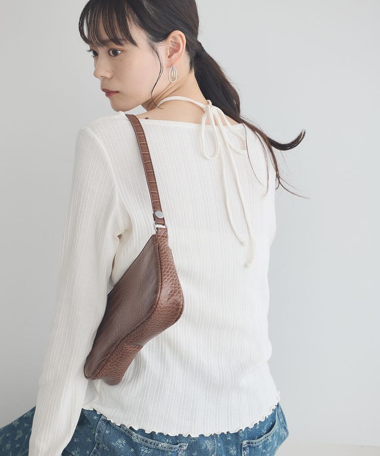 earth music&ecology「チェーンリブホルターネックプルオーバー」|Tシャツ・カットソー|