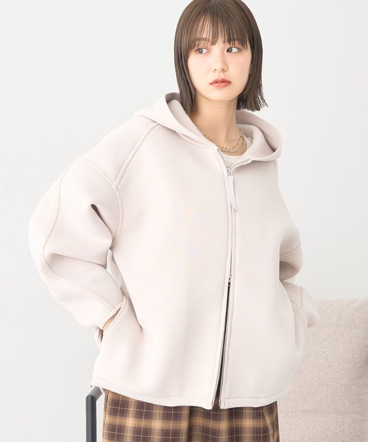 earth music&ecology「ダンボールニットフーディーブルゾン」|ブルゾン・スタジャン|