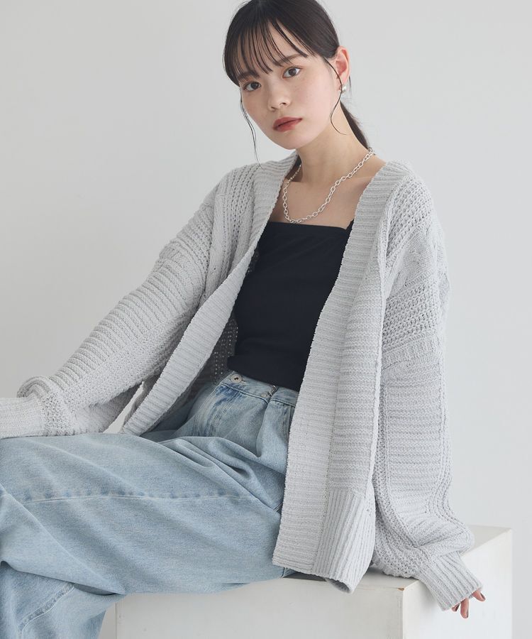 earth music&ecology「マットモールカーディガン」|カーディガン|