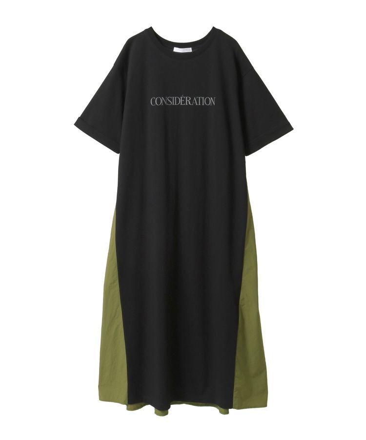 Green Parks「ナイロンドッキングロゴワンピース」|ワンピース|