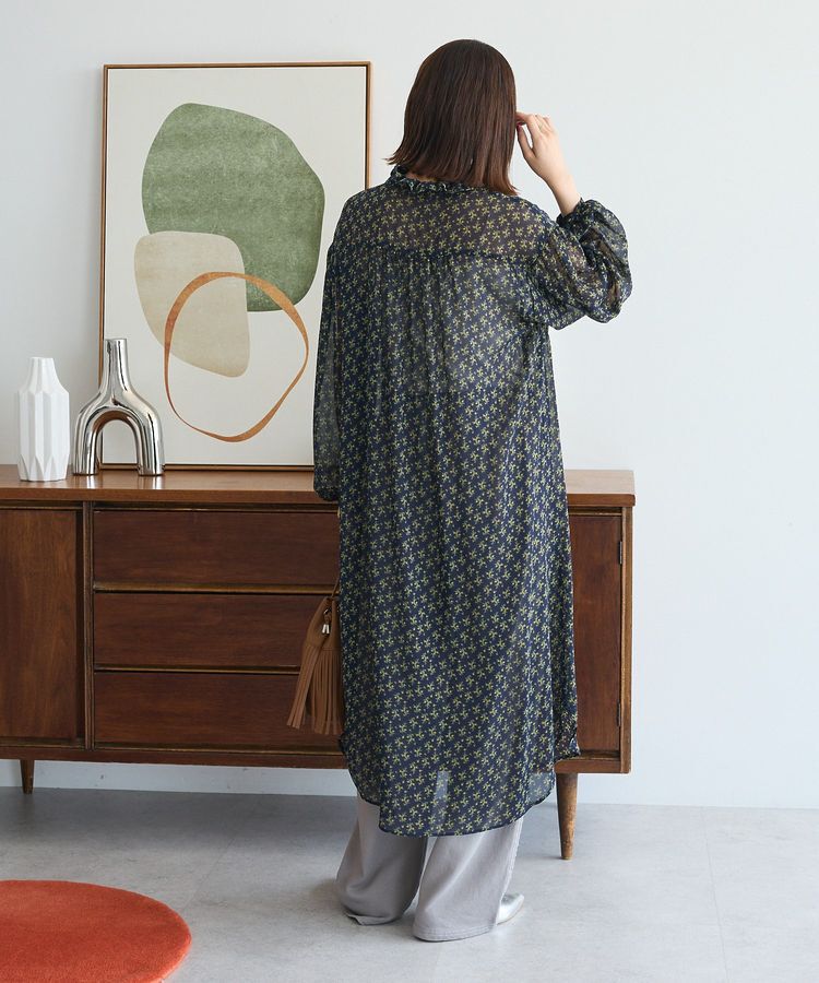 Green Parks「花柄シフォン楊柳ワンピース」|ワンピース|