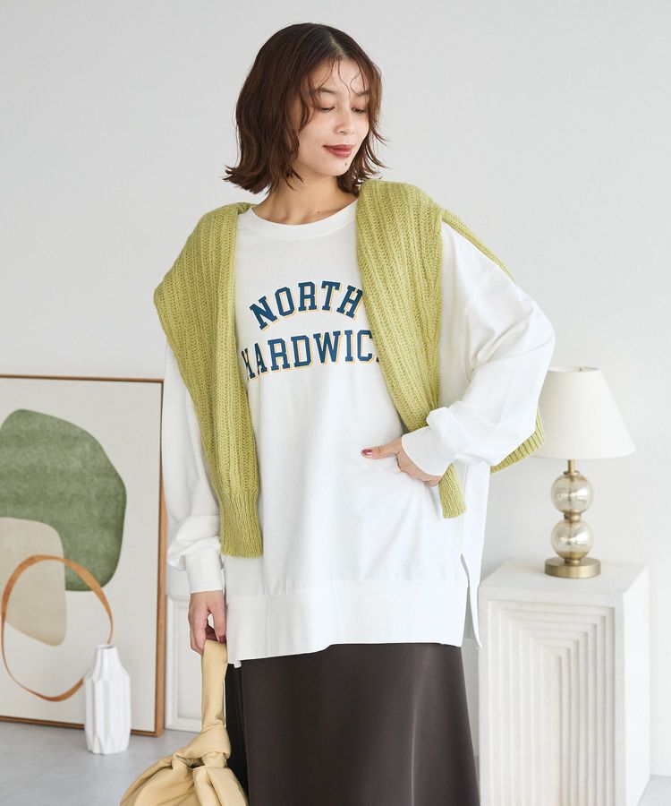 Green Parks「カレッジロゴ裏毛チュニック」|チュニック|