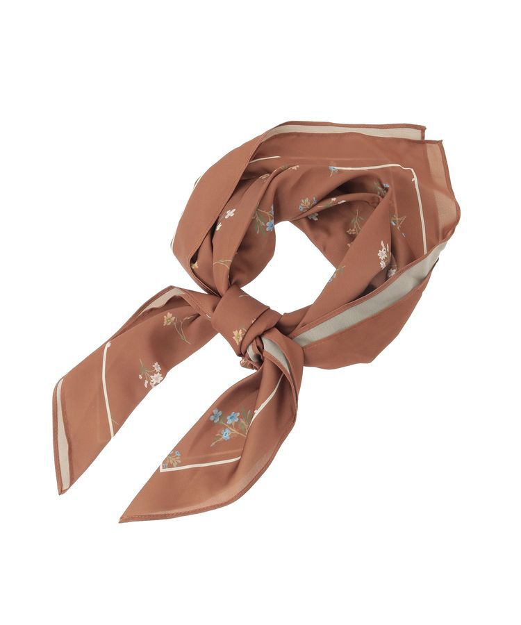 Green Parks「フラワーシルキースカーフ」|バンダナ・スカーフ|