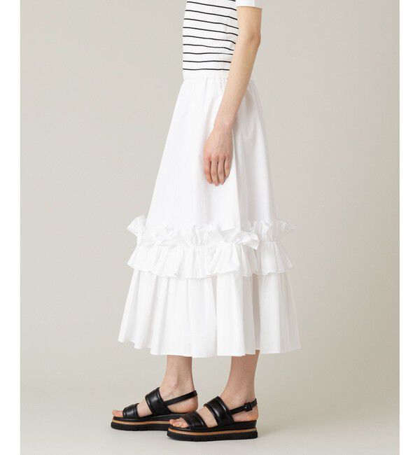LOULOU WILLOUGHBY「【LOULOU WILLOUGHBY】ハイカウントパピヨンスカート」|フレア|