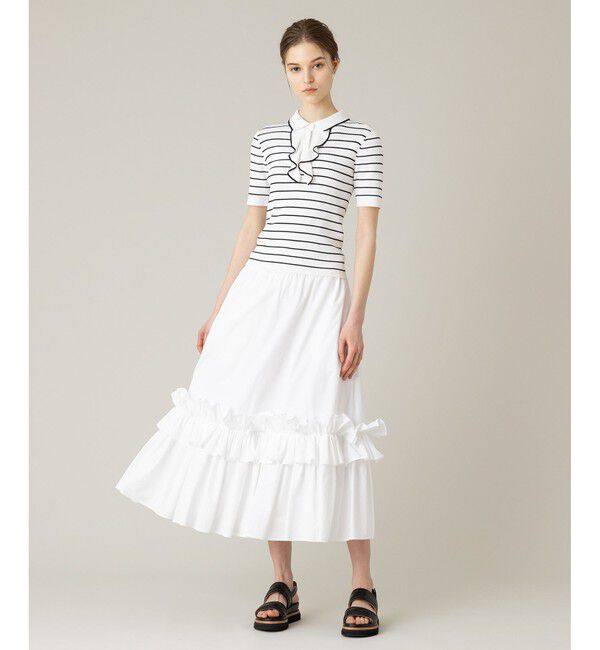 LOULOU WILLOUGHBY「【LOULOU WILLOUGHBY】ハイカウントパピヨンスカート」|フレア|