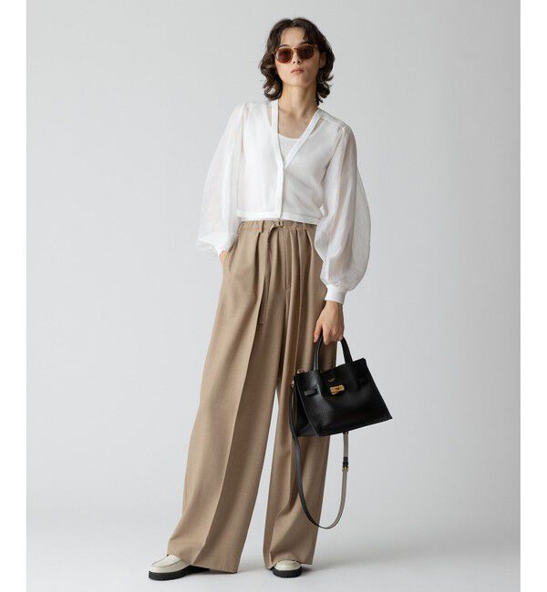 allureville「ギャバタックモダンワイドパンツ」|その他|