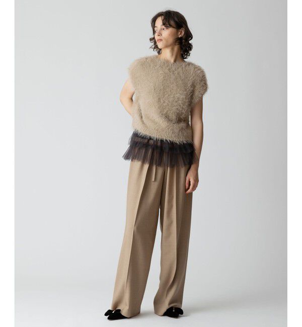 allureville「ギャバタックモダンワイドパンツ」|その他|