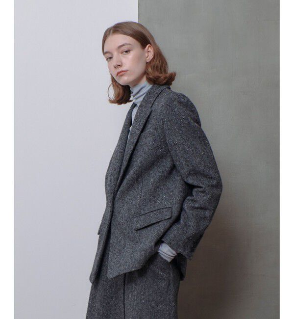 allureville「【セットアップ対応可能】ヘリンボンツイードテーラードジャケット」|テーラードジャケット|