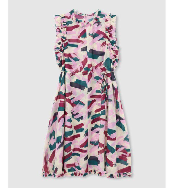 LOULOU WILLOUGHBY「【LOULOU WILLOUGHBY】ブラッシュプリントワンピース」|ワンピース|