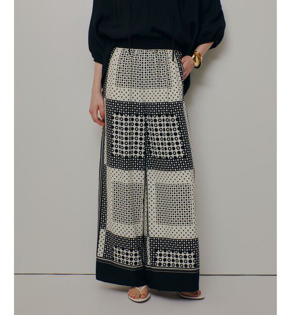 allureville「幾何プリントイージーパンツ」|チノ|