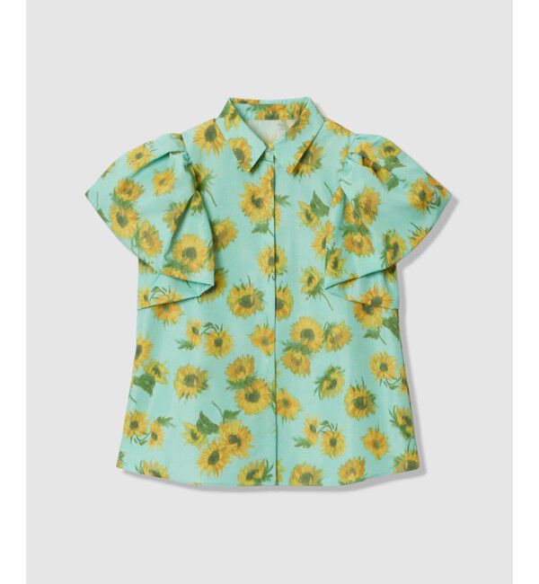 LOULOU WILLOUGHBY「 WEB 一部店舗限定【LOULOU WILLOUGHBY】サンフラワープリントバルーンスリーブシャツ」|シャツ・ブラウス|