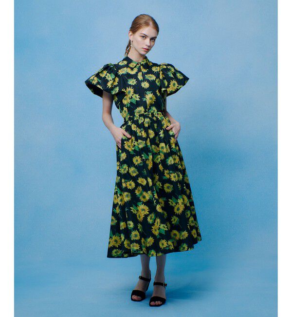 LOULOU WILLOUGHBY「 WEB 一部店舗限定【LOULOU WILLOUGHBY】サンフラワープリントバルーンスリーブシャツ」|シャツ・ブラウス|