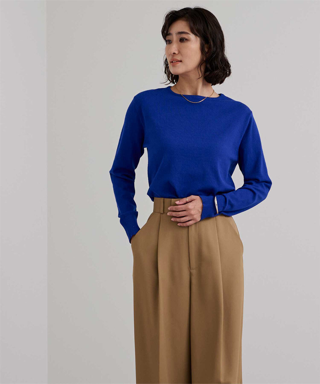 ur's「カシミヤタッチクルーネックニットトップス」|ニット・セーター|