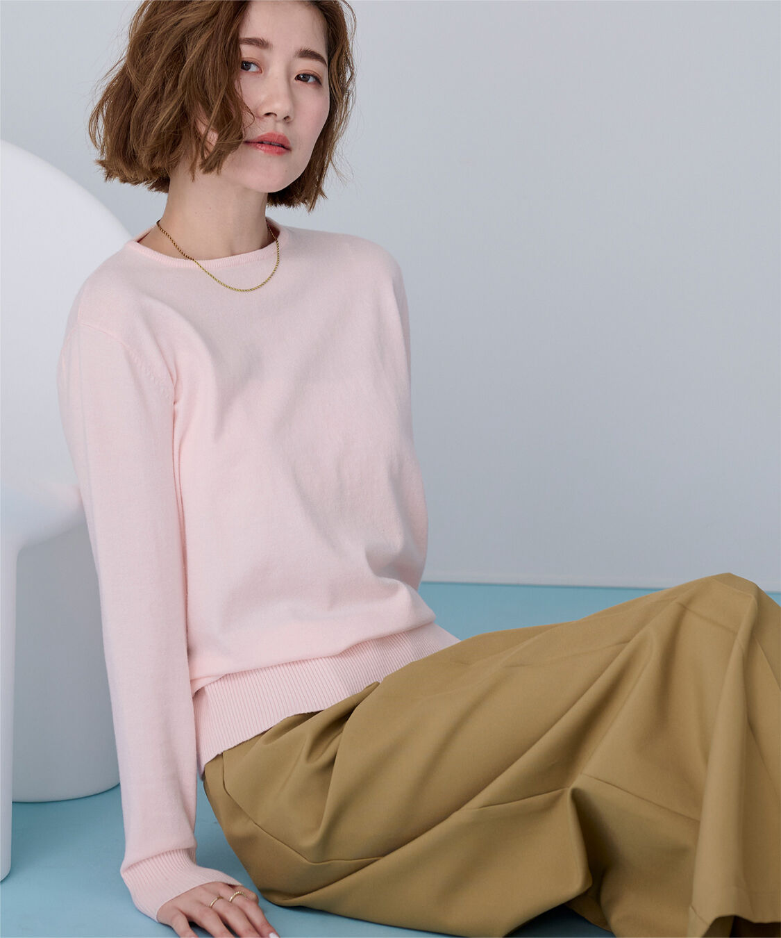 ur's「カシミヤタッチクルーネックニットトップス」|ニット・セーター|