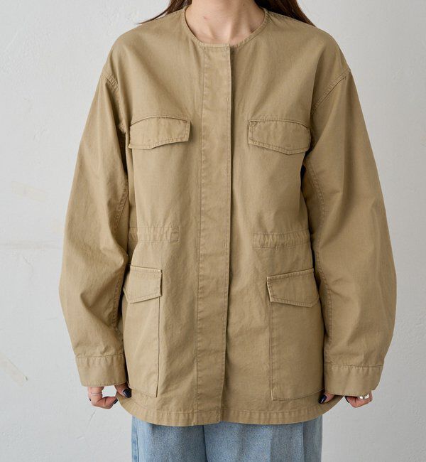  「【リバイバル】ノーカラーミリタリージャケット」|テーラードジャケット|