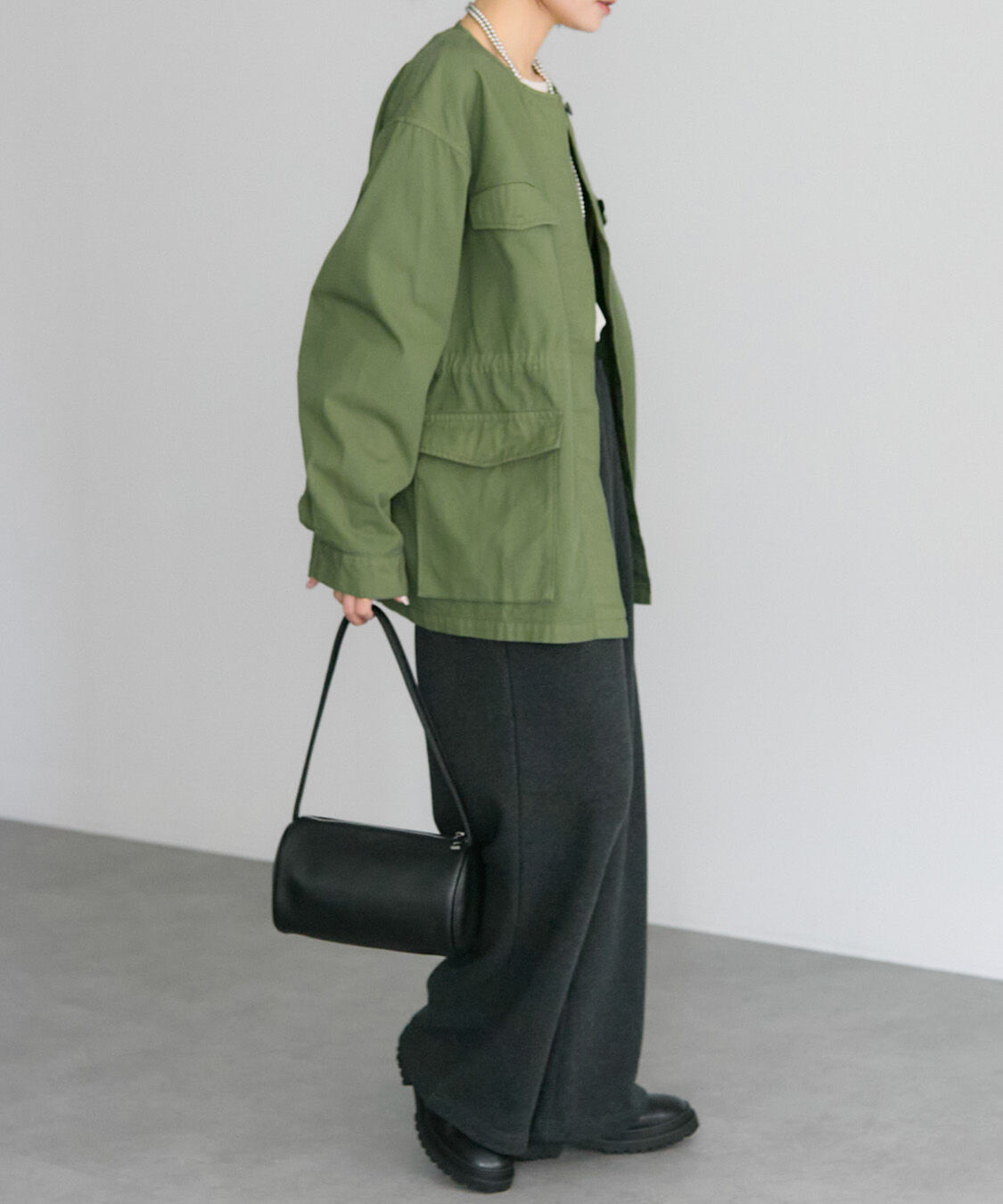  「【リバイバル】ノーカラーミリタリージャケット」|テーラードジャケット|