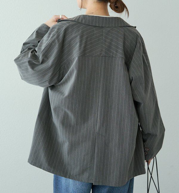  「【セットアップ対応】ダブルデザインストレッチテーラードジャケット」|テーラードジャケット|