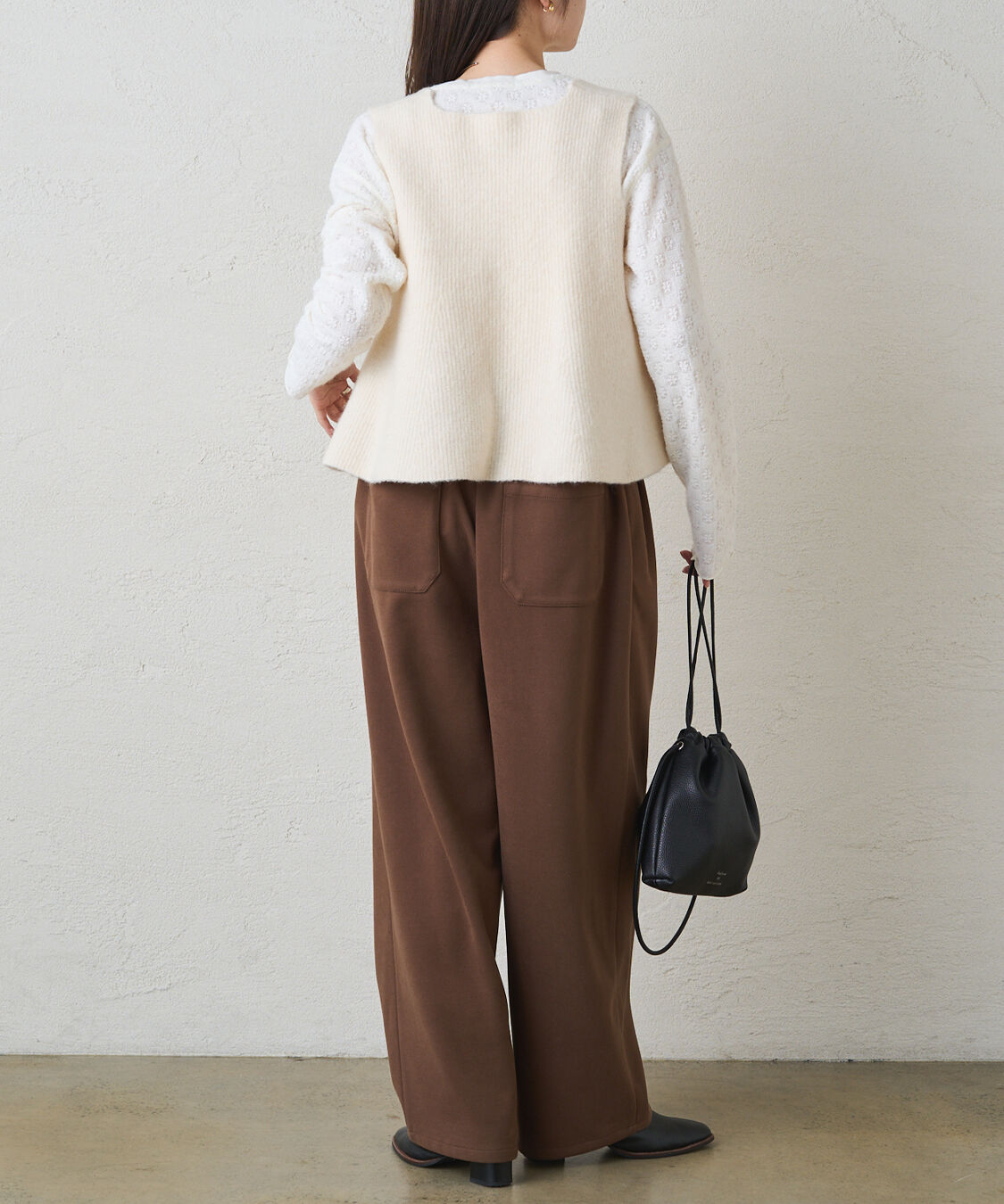  「シャギー花柄ストレッチジャガードプルオーバー」|プルオーバー|