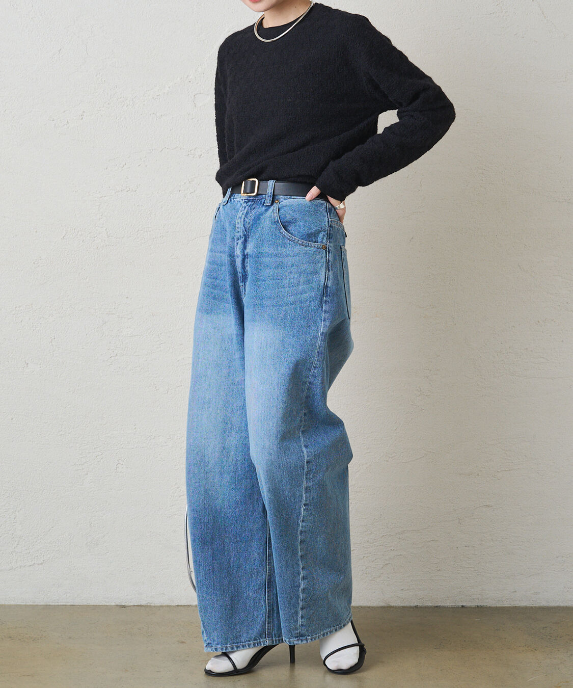  「シャギー花柄ストレッチジャガードプルオーバー」|プルオーバー|