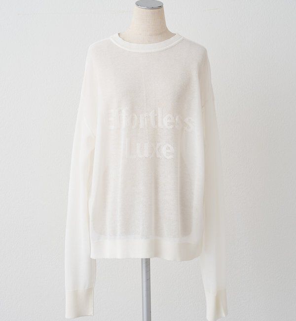  「透かし編みロゴジャガード2WAYプルオーバー」|ニット・セーター|