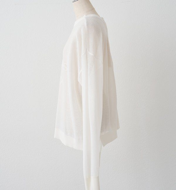  「透かし編みロゴジャガード2WAYプルオーバー」|ニット・セーター|