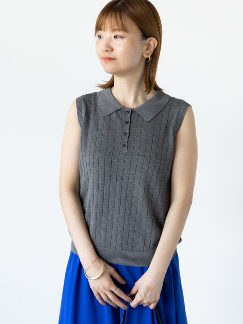 Lugnoncure「針抜きシアーポロニット」|ニット・セーター|