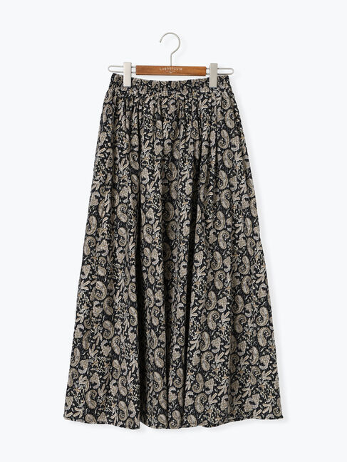 Lugnoncure「ペイズリー柄コットンギャザースカート」|スカート|