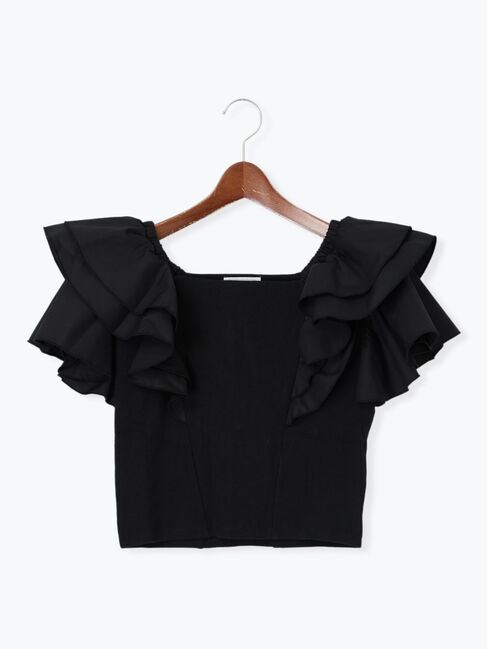 Te chichi「ラッフルフリルドッキングトップス」|Tシャツ・カットソー|