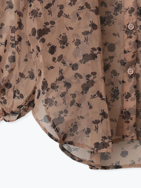 Te chichi「シアーフラワーボリュームスリーブブラウス」|シャツ・ブラウス|