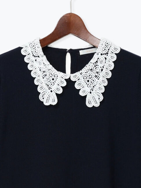 Te chichi「レース衿ニットワンピース」|ワンピース|