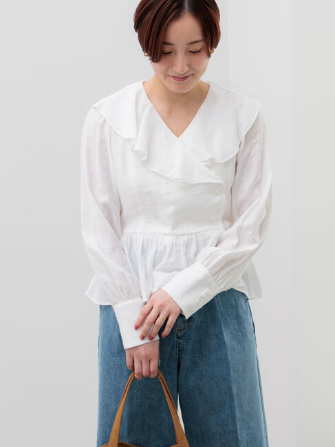 Te chichi「ラッフルフリルペプラムブラウス」|シャツ・ブラウス|ホワイト