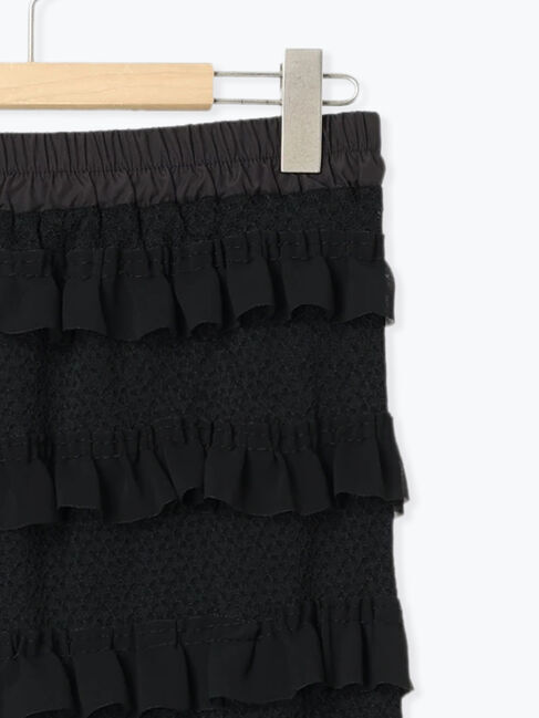 Samansa Mos2「オーバーレースフリルナロースカート」|スカート|