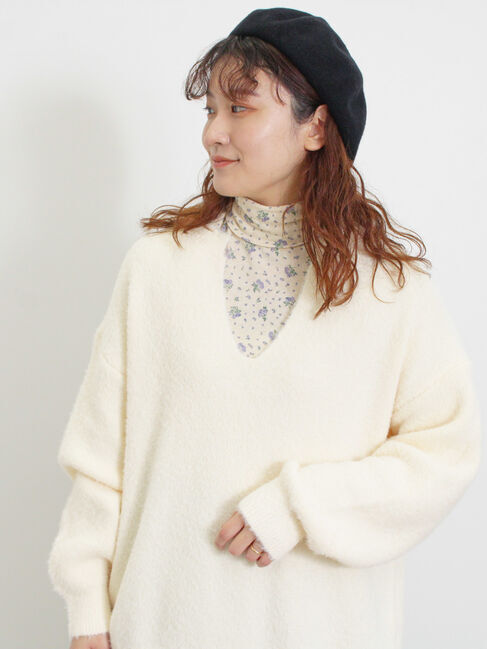 Samansa Mos2「◎シャギーキーネックニット」|ニット・セーター|