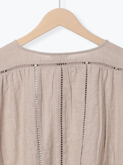 Samansa Mos2「はしごレースふんわりチュニック」|シャツ・ブラウス|