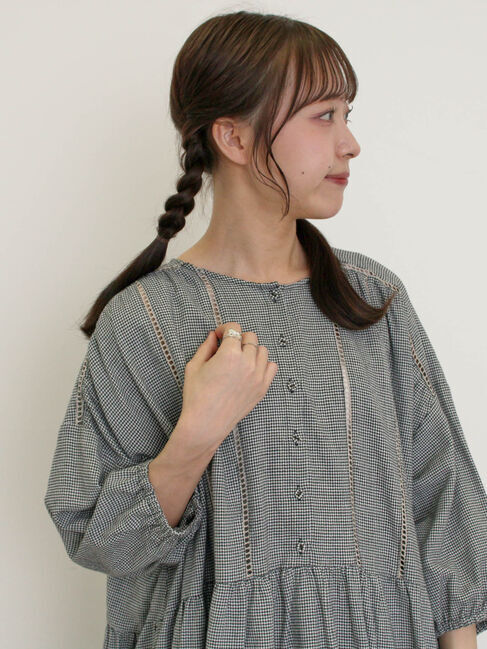 Samansa Mos2「はしごレースふんわりチュニック」|シャツ・ブラウス|