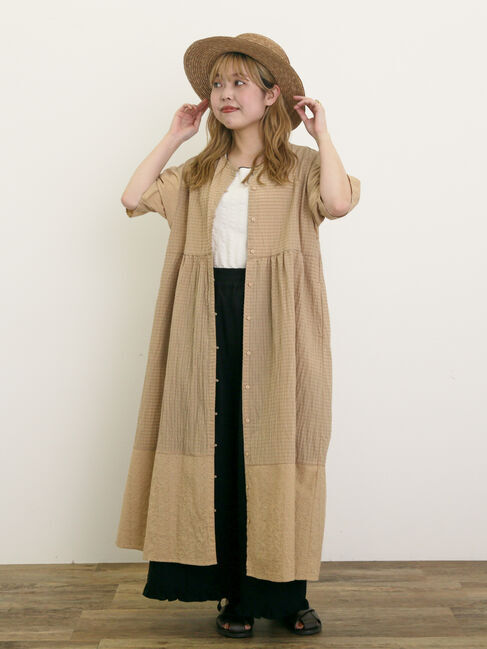 Samansa Mos2「【S/Mサイズ】オーバーレース切替ワンピース」|ワンピース|