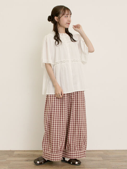 Samansa Mos2「レースティアードチュニックブラウス」|シャツ・ブラウス|