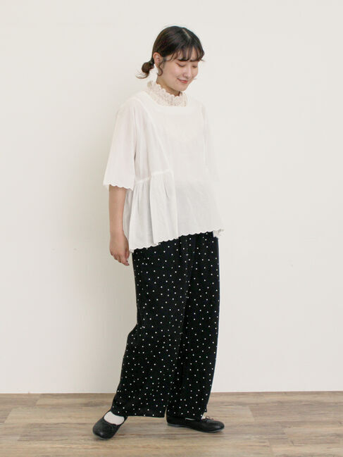 Samansa Mos2「◎裾スカラップブラウス」|シャツ・ブラウス|