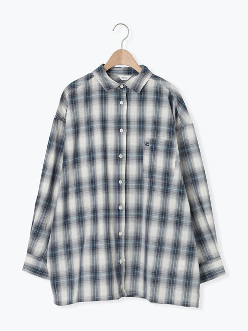 SM2「オンブレチェック裾ドロストシャツ」|シャツ・ブラウス|