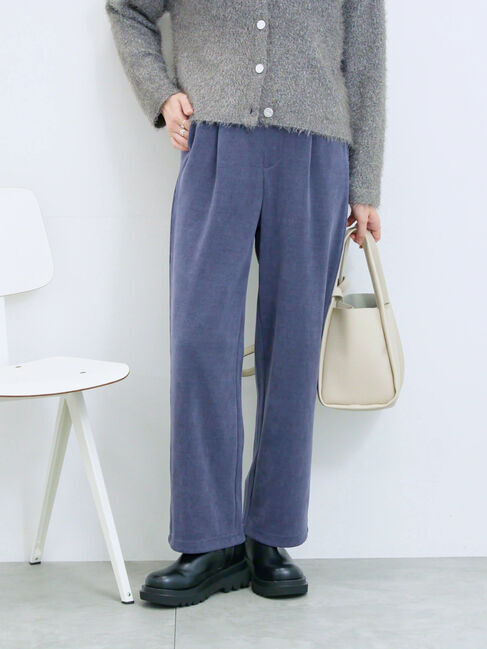 Samansa Mos2 blue「カットコールストレートパンツ」|その他|