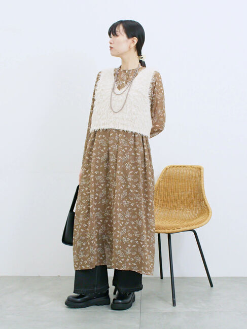 Samansa Mos2 blue「◎花柄ワンピース」|ワンピース|