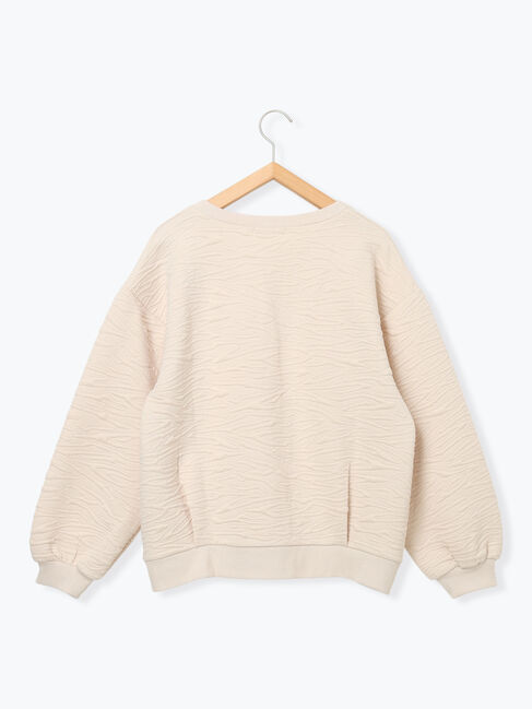 Samansa Mos2 blue「ジャガードダンボールプルオーバー」|Tシャツ・カットソー|